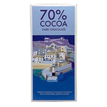 Cornish Made Chocolate Bar - 70% Dark Chocolate