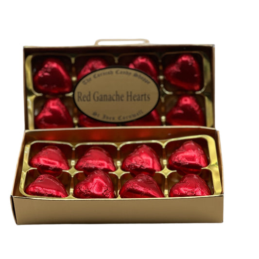 Gold Boxed Chocolate Red Hearts